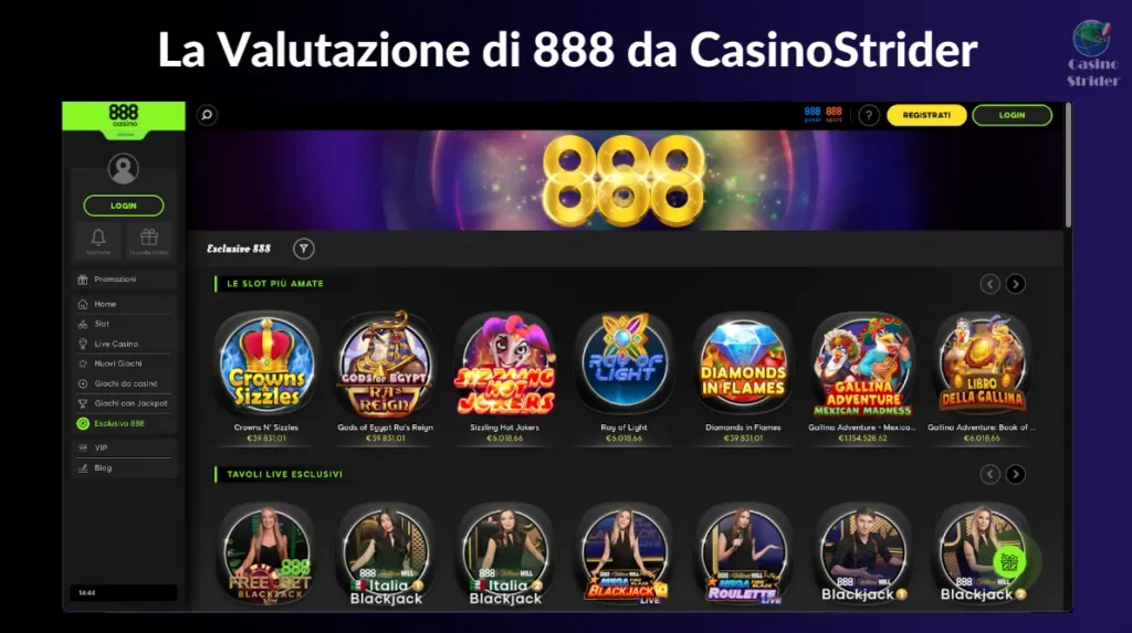 888 Casino Giochi
