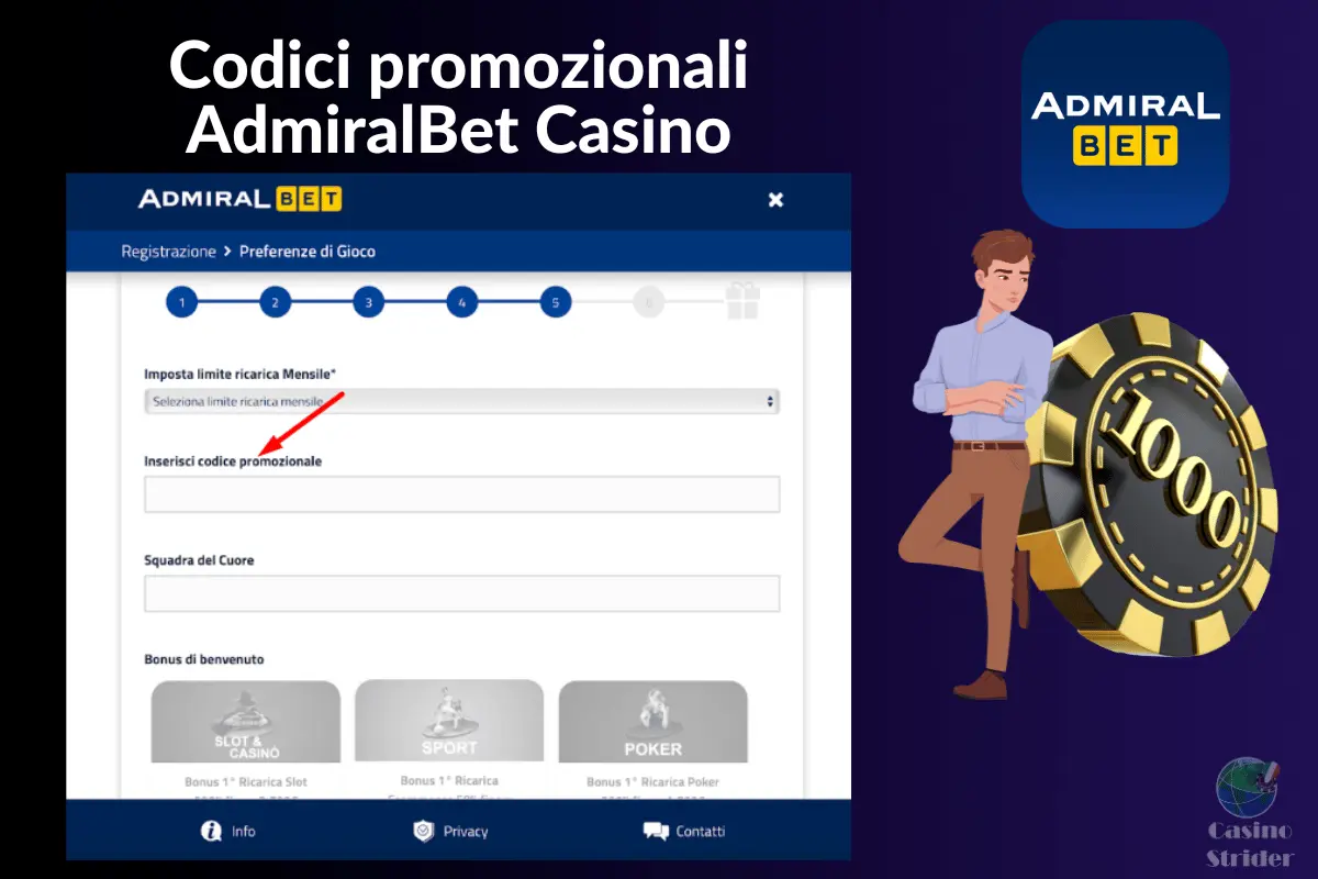 Codici promozionali AdmiralBet Casino