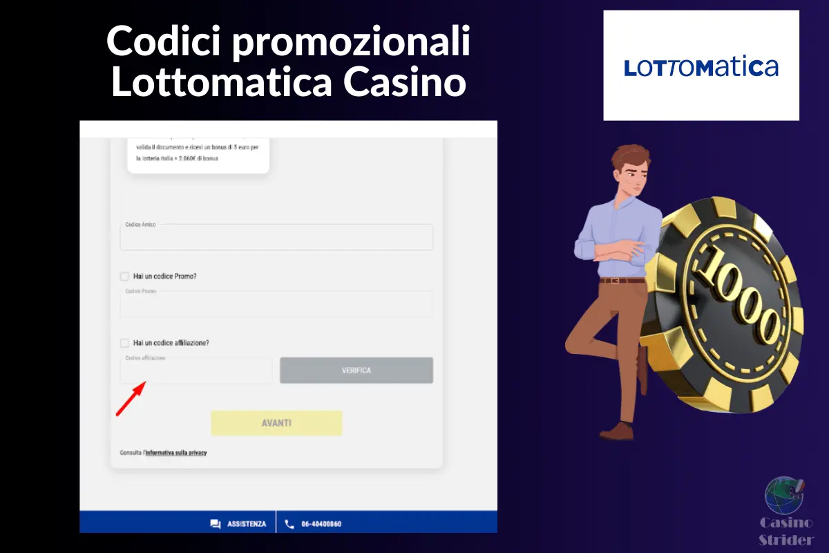 Codici promozionali Lottomatica Casino