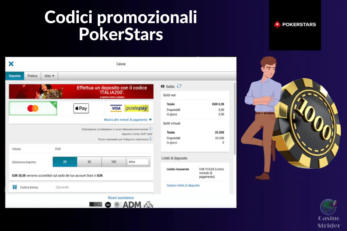 Codici promozionali PokerStars