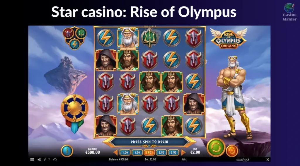 Star casino Rise of Olympus