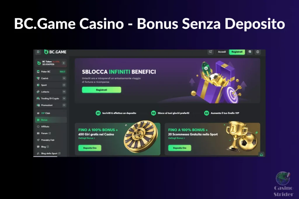 BC.Game Casino - Bonus Senza Deposito