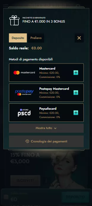 Utilizzare il bonus senza deposito