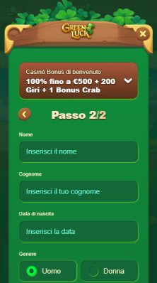 Compilate tutti i dati richiesti