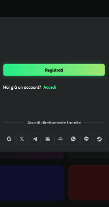 Completa la registrazione