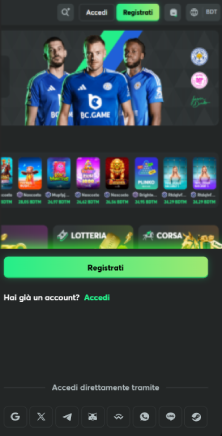 Completa la registrazione