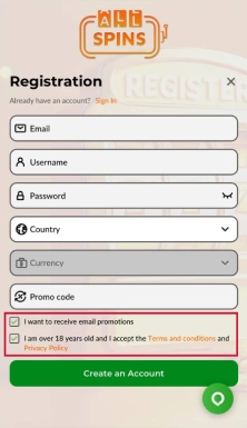 Accetta le condizioni