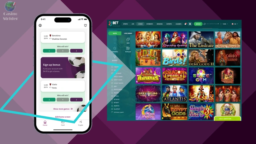 22bet Casino skrill