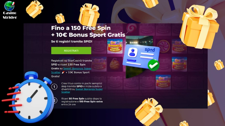 Bonus casinò benvenuto immediato