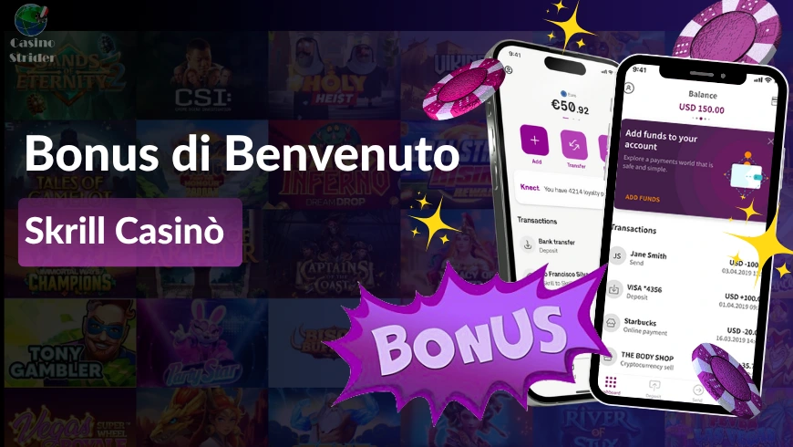 I migliori bonus Skrill nei casinò