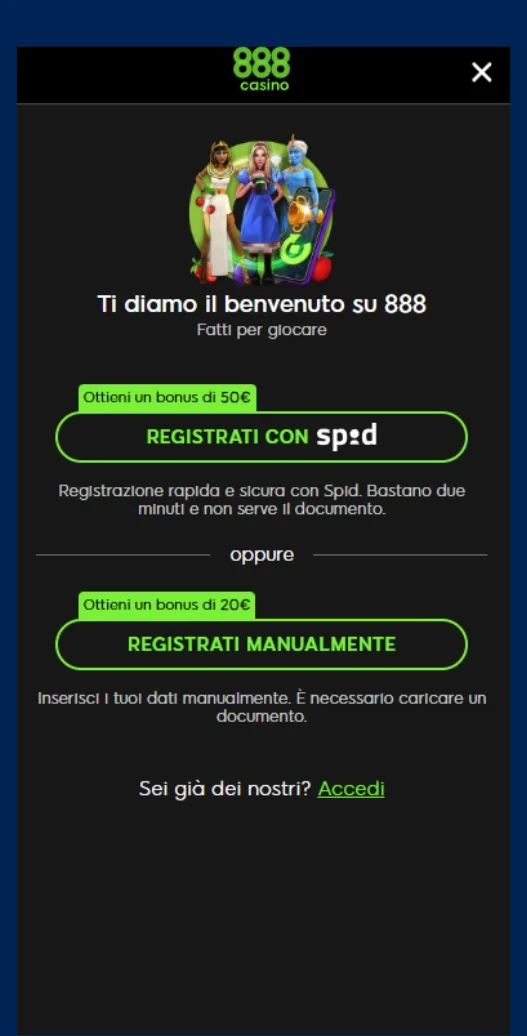 Inserisci i dati