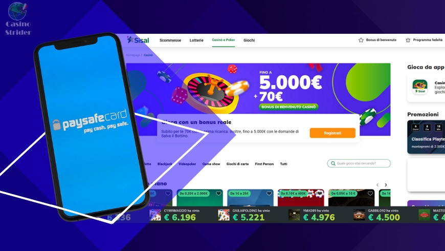 Sisal Casinò ADM paysafecard