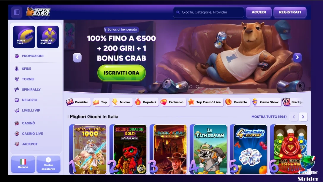 Informazioni sul casinò online Spinbara