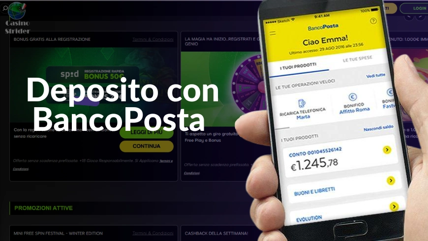 Deposito con BancoPosta al casinò